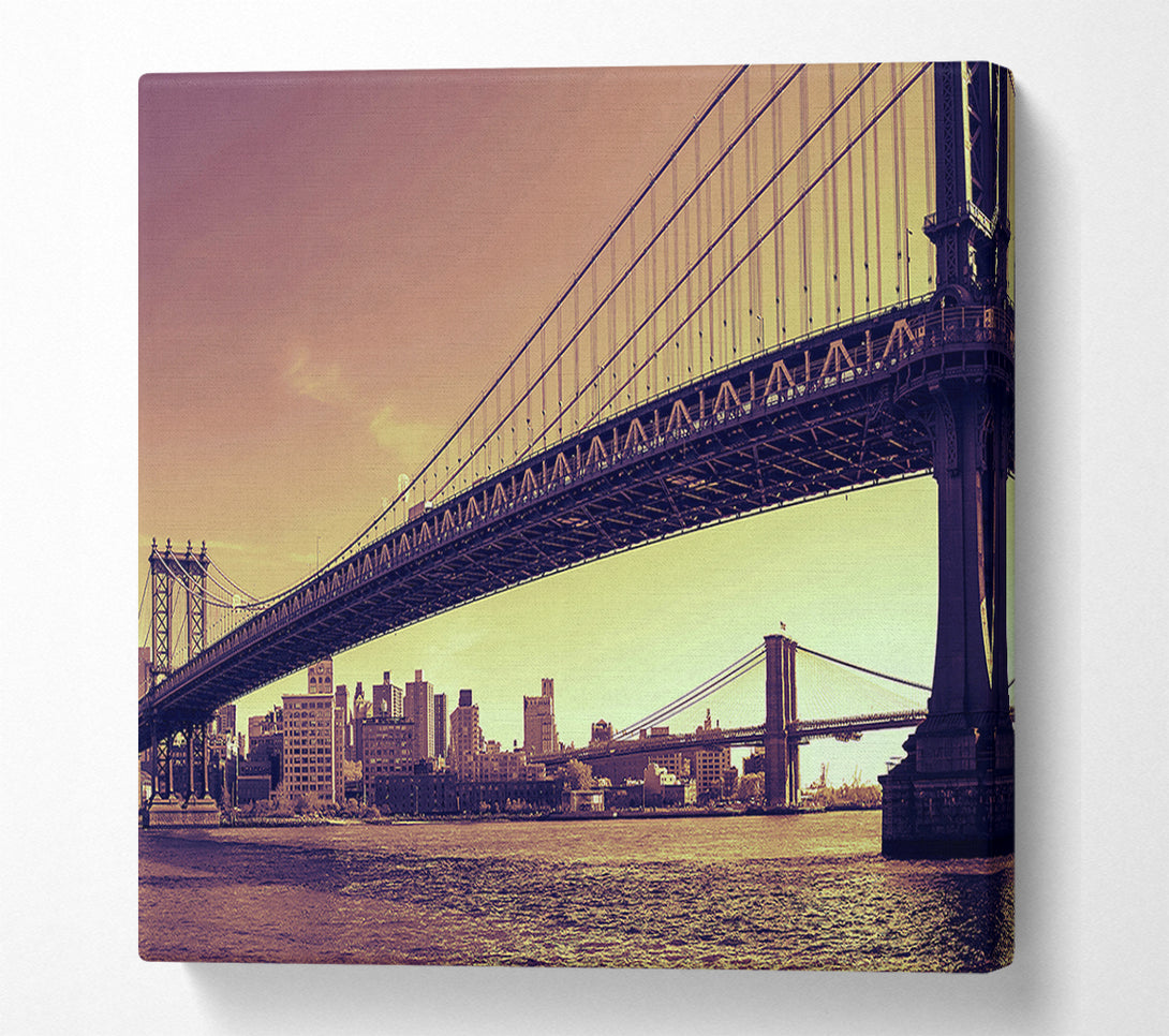  A Canvas Print of Bridges Of NYC Canvas Art