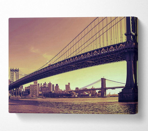  A Canvas Print of Bridges Of NYC Canvas Art