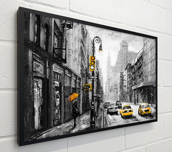 Yellow Cabs In The Streets Of NYC