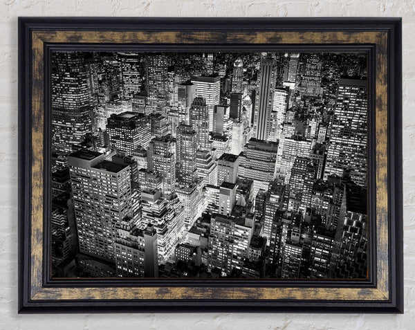 Looking Down On The Big Apple Framed Print