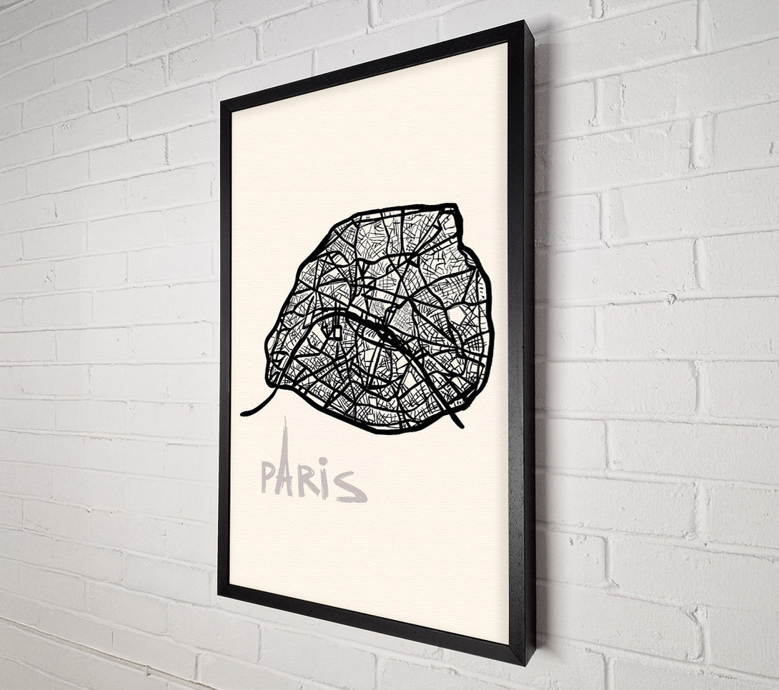  A Canvas Print of Map Of The City 9 Canvas Art