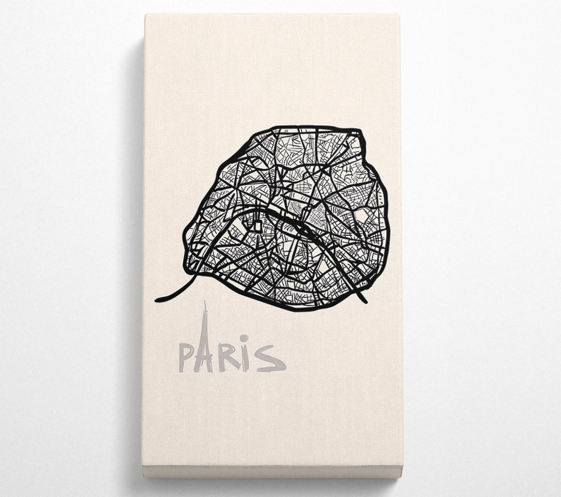  A Canvas Print of Map Of The City 9 Canvas Art