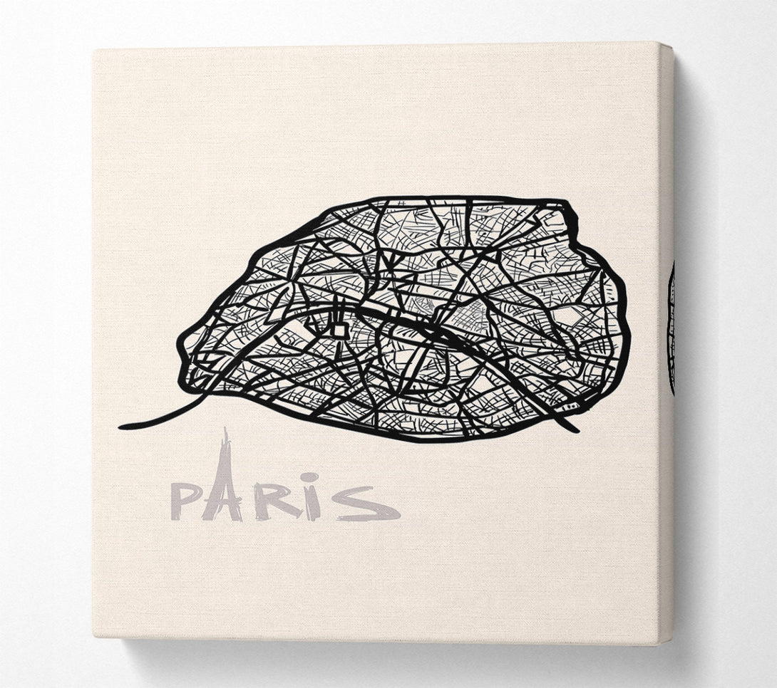  A Canvas Print of Map Of The City 9 Canvas Art
