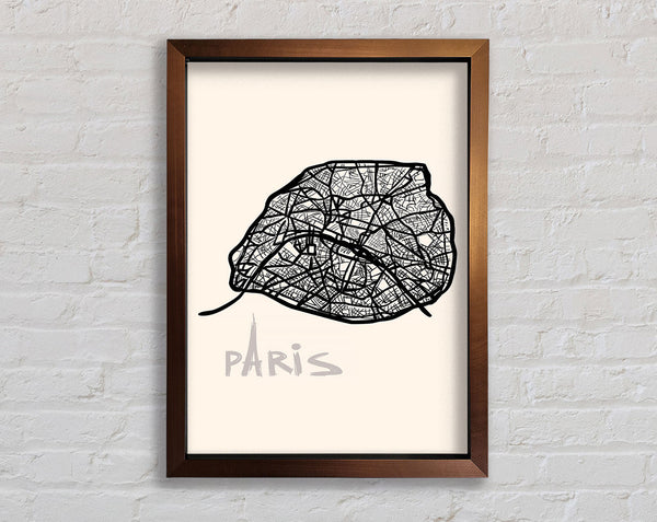 Map Of The City 9 Framed Print