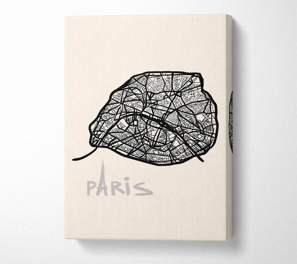  A Canvas Print of Map Of The City 9 Canvas Art
