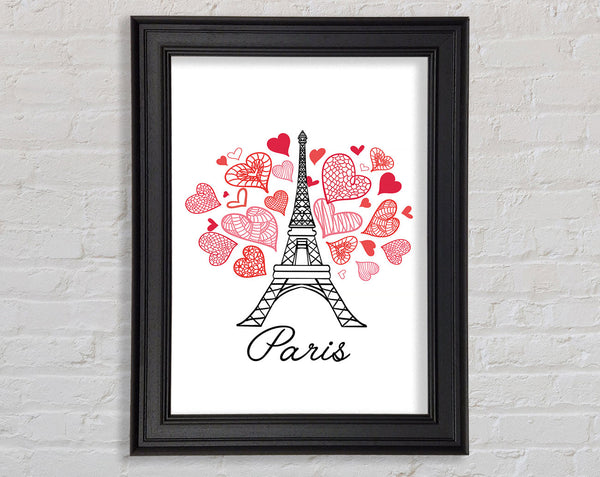 Eiffel Tower Love 2 Framed Print