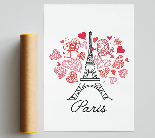 Eiffel Tower Love 2 Giclee Print