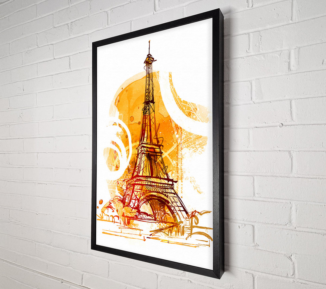  A Canvas Print of Eiffel Tower Love 5 Canvas Print