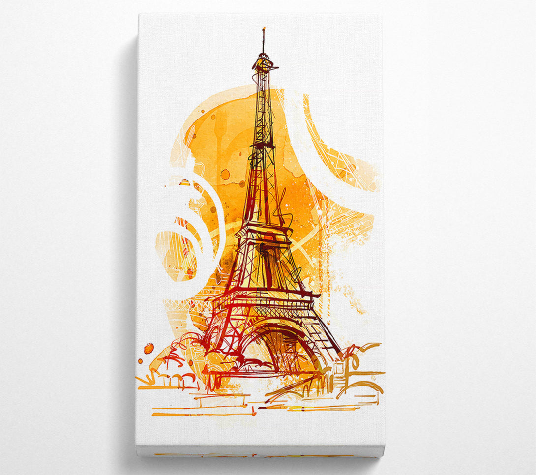  A Canvas Print of Eiffel Tower Love 5 Canvas Print
