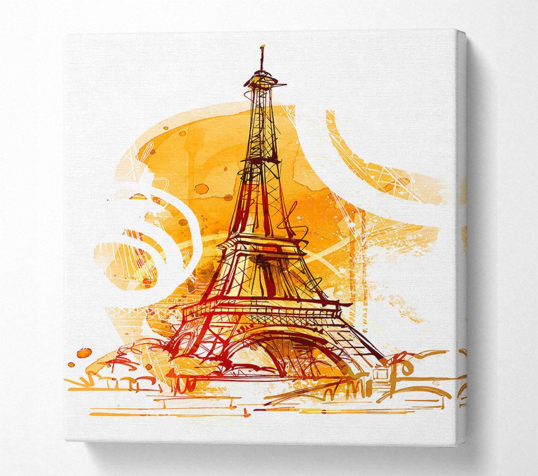  A Canvas Print of Eiffel Tower Love 5 Canvas Print