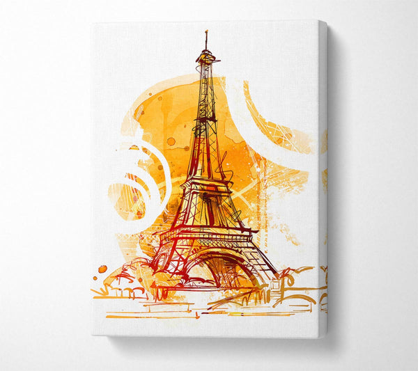  A Canvas Print of Eiffel Tower Love 5 Canvas Print