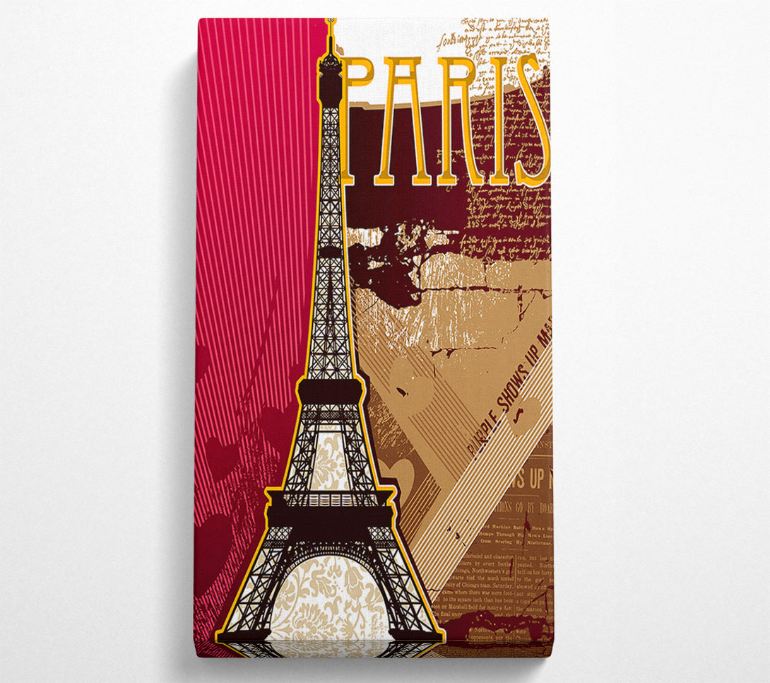  A Canvas Print of Eiffel Tower Love 4 Canvas Wall Art