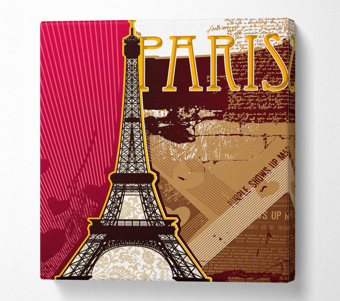  A Canvas Print of Eiffel Tower Love 4 Canvas Wall Art
