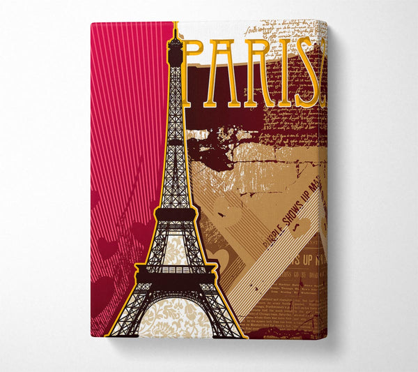 A Canvas Print of Eiffel Tower Love 4 Canvas Wall Art