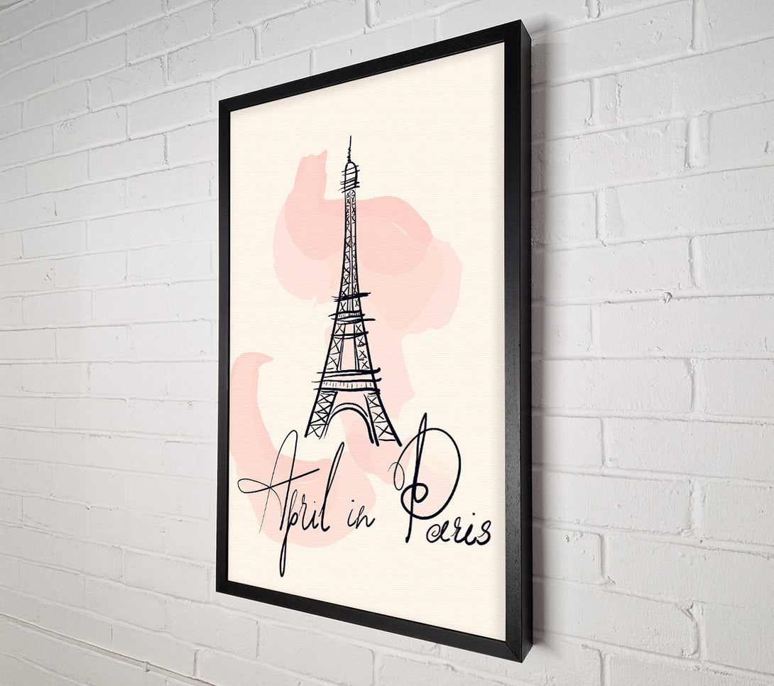  A Canvas Print of Eiffel Tower Love 3 Canvas Wall Art