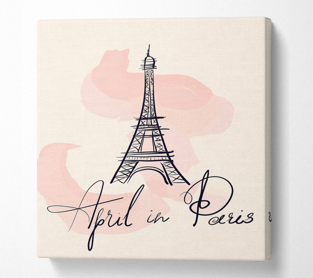  A Canvas Print of Eiffel Tower Love 3 Canvas Wall Art