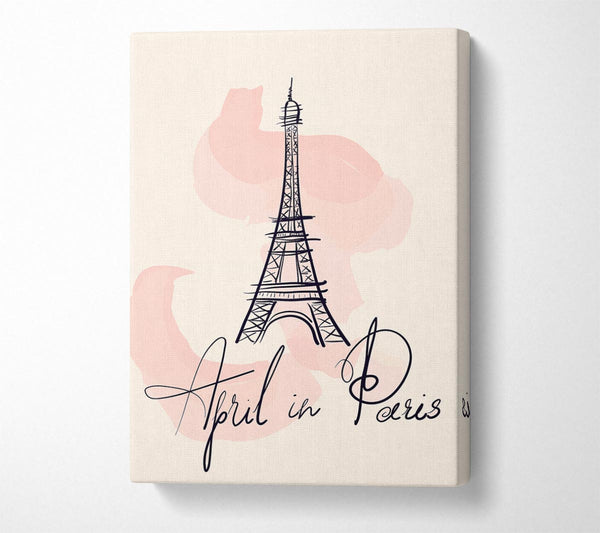  A Canvas Print of Eiffel Tower Love 3 Canvas Wall Art