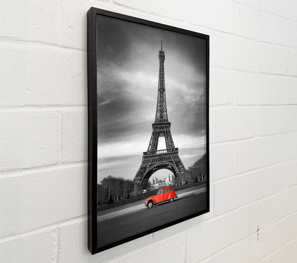 Eiffel Tower Red Car