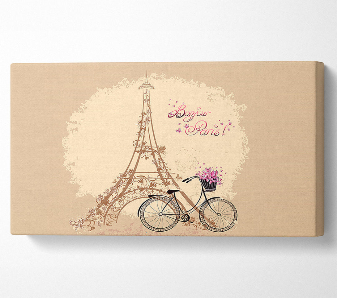  A Canvas Print of Eiffel Tower Retro 4 Canvas Print