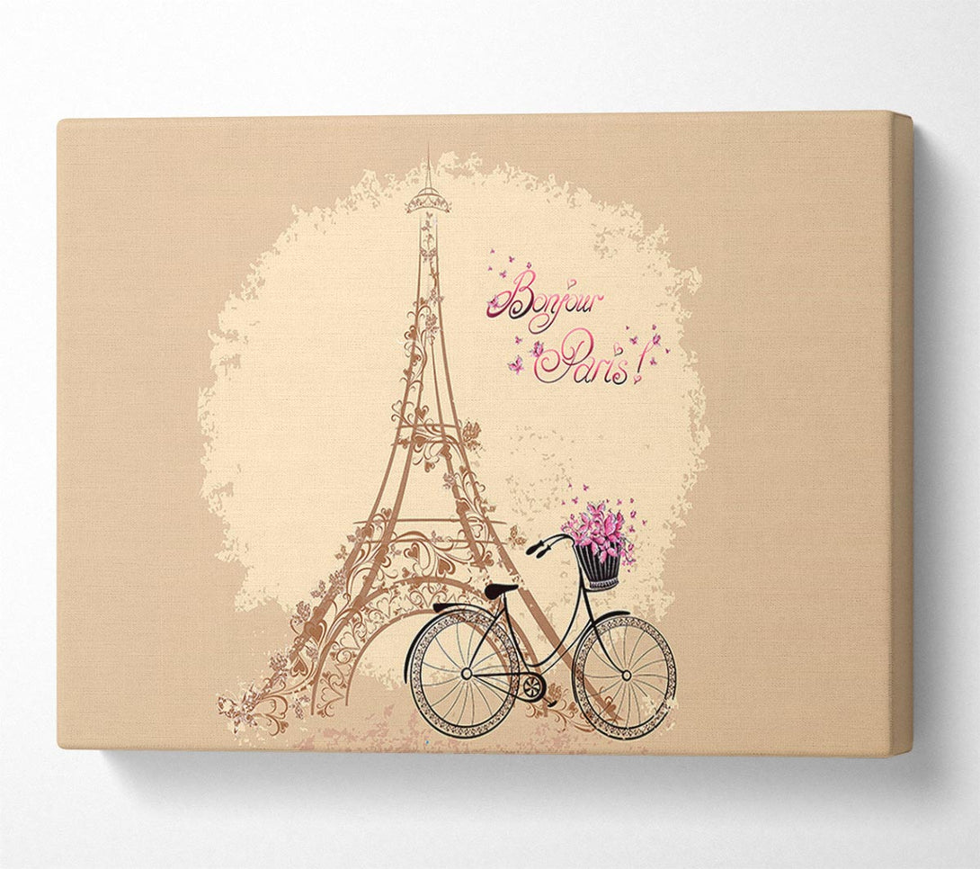  A Canvas Print of Eiffel Tower Retro 4 Canvas Print