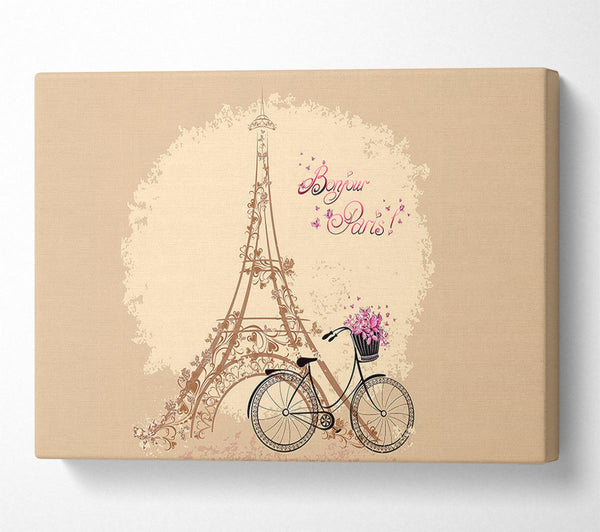  A Canvas Print of Eiffel Tower Retro 4 Canvas Print