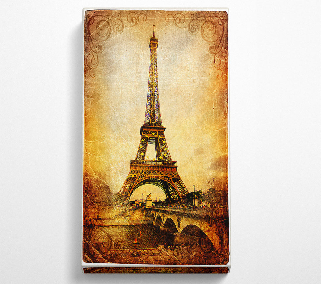  A Canvas Print of Eiffel Tower Retro 2 Canvas Wall Art