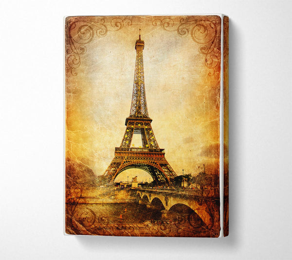  A Canvas Print of Eiffel Tower Retro 2 Canvas Wall Art