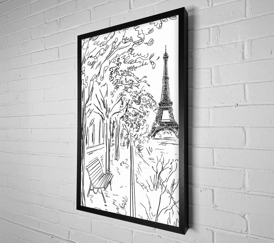  A Canvas Print of Eiffel Tower Streets 6 Canvas Print