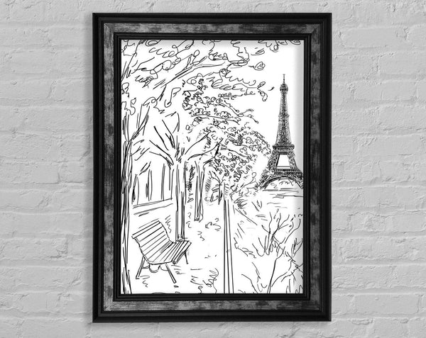 Eiffel Tower Streets 6 Framed Print