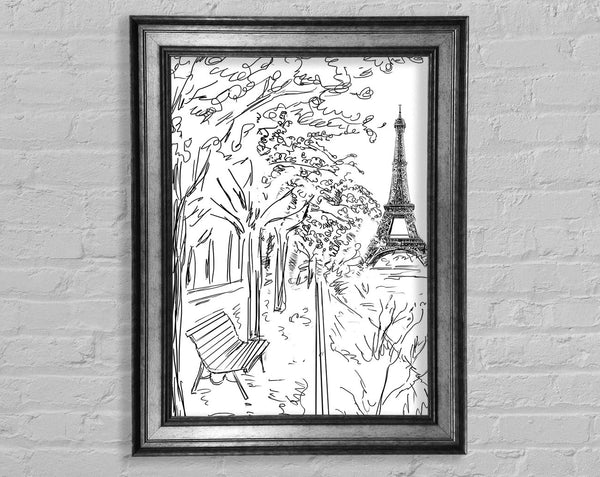 Eiffel Tower Streets 6 Framed Print