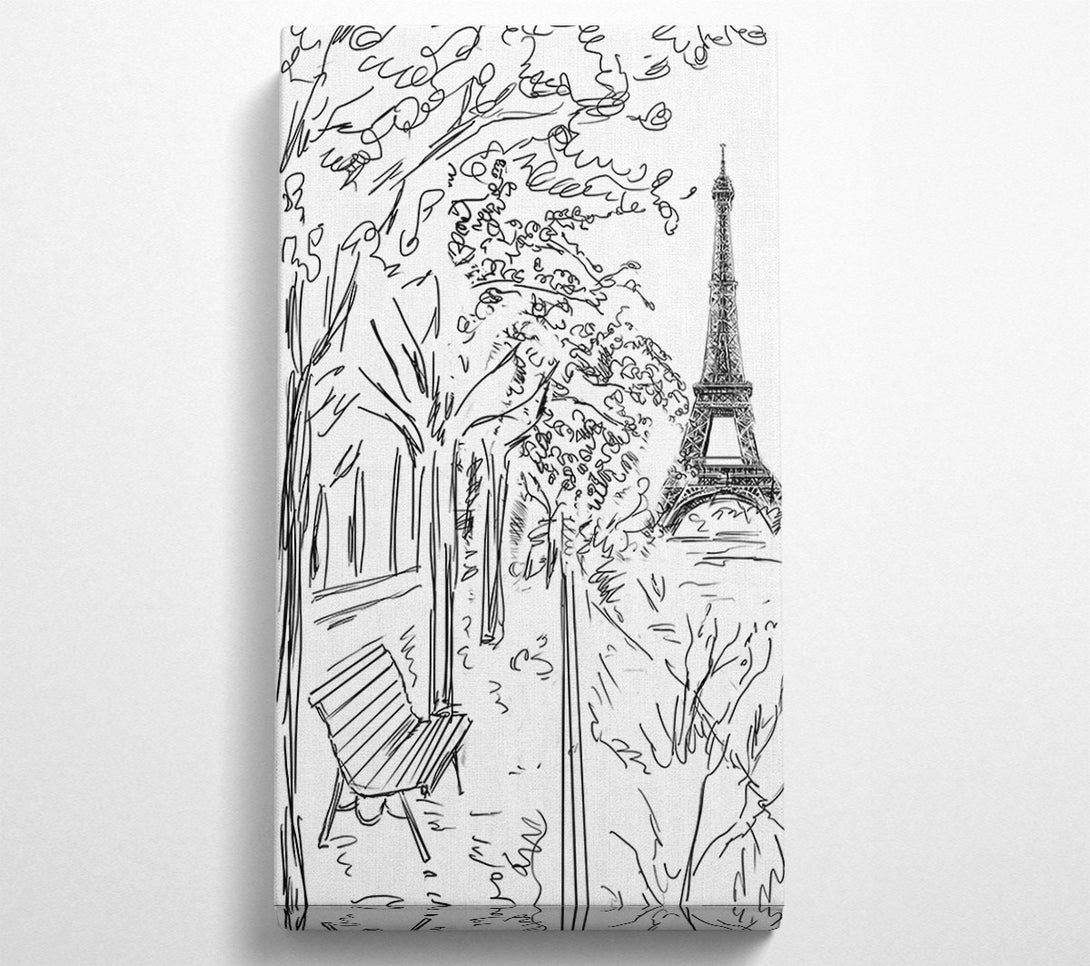  A Canvas Print of Eiffel Tower Streets 6 Canvas Print