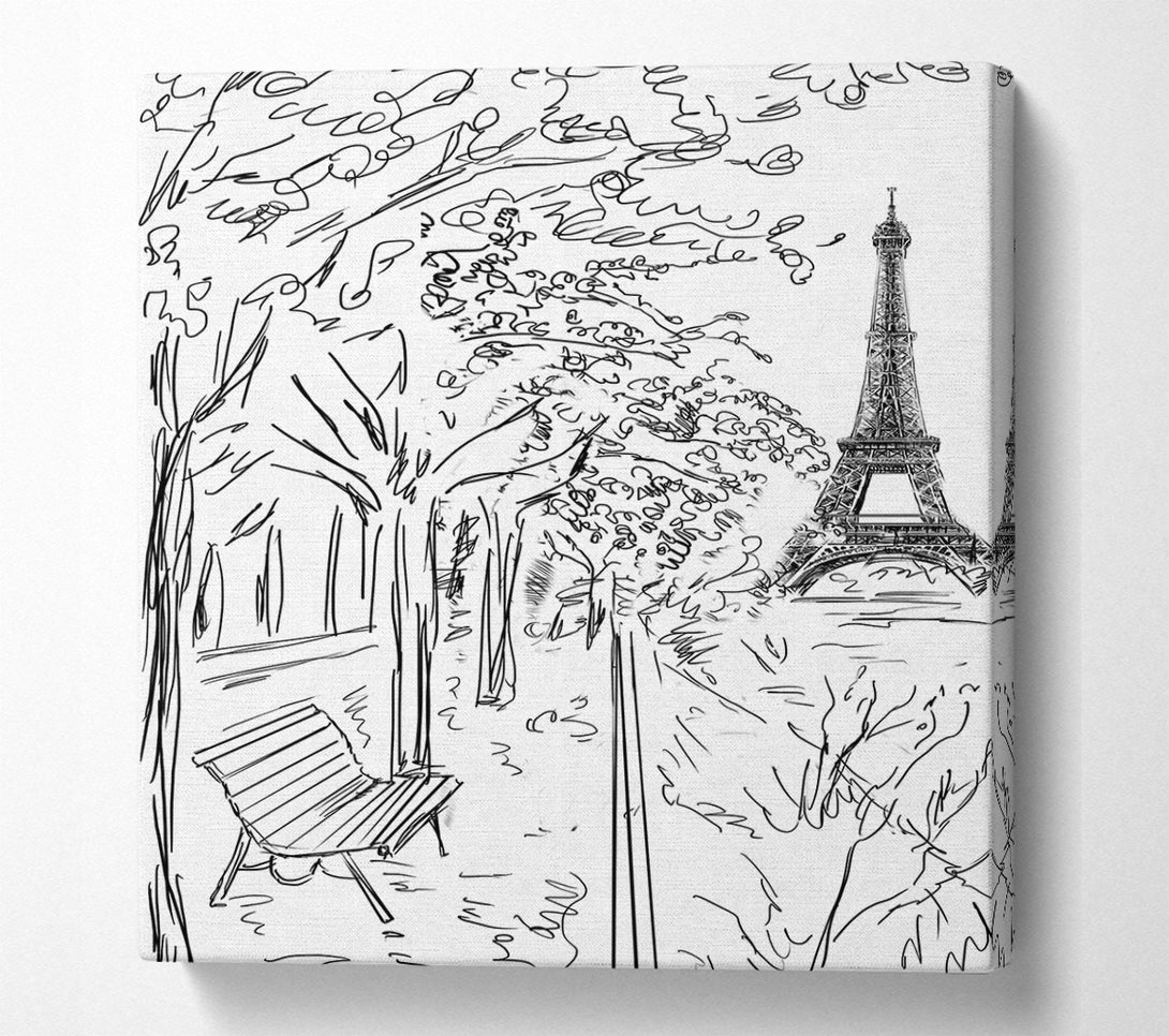  A Canvas Print of Eiffel Tower Streets 6 Canvas Print