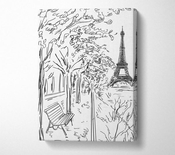  A Canvas Print of Eiffel Tower Streets 6 Canvas Print