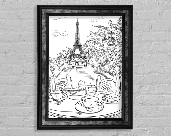Eiffel Tower Streets 5 Framed Print