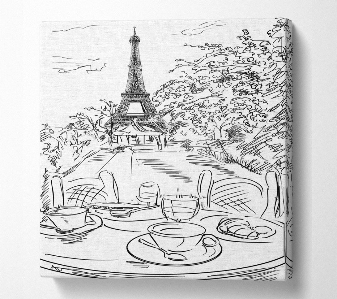  A Canvas Print of Eiffel Tower Streets 5 Canvas Wall Art