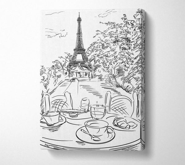  A Canvas Print of Eiffel Tower Streets 5 Canvas Wall Art