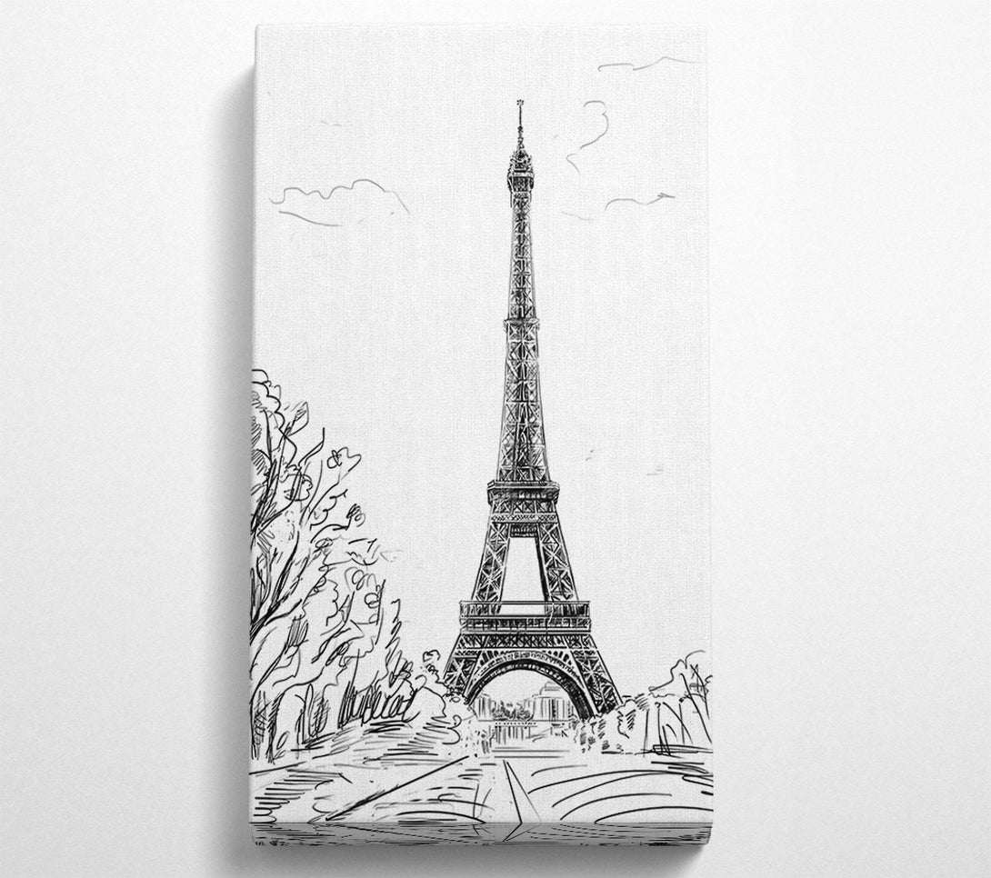  A Canvas Print of Eiffel Tower Love 6 Canvas Wall Art
