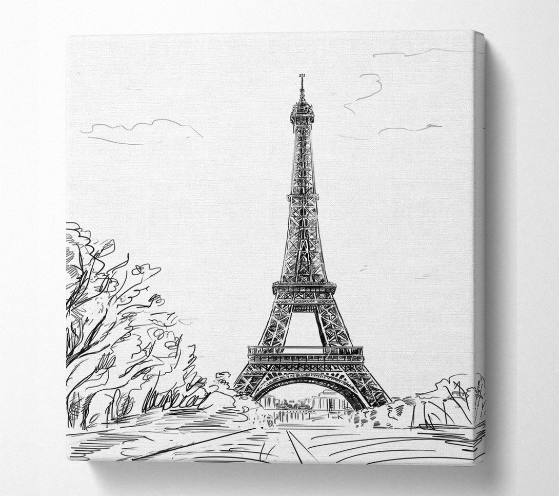  A Canvas Print of Eiffel Tower Love 6 Canvas Wall Art