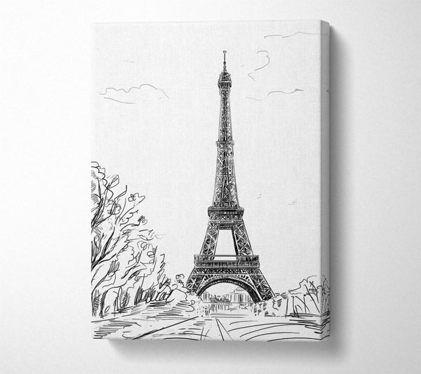  A Canvas Print of Eiffel Tower Love 6 Canvas Wall Art
