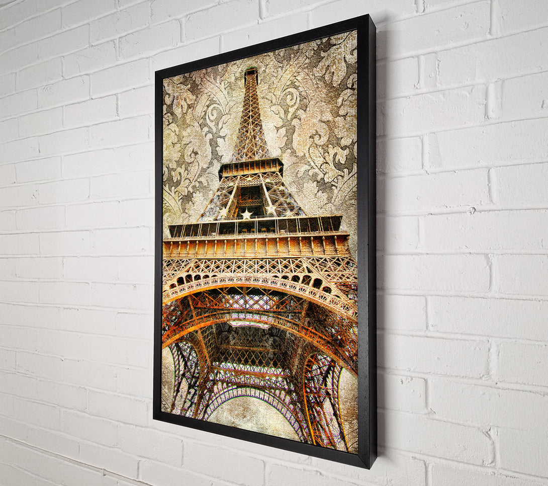  A Canvas Print of Eiffel Tower Retro 3 Canvas Print