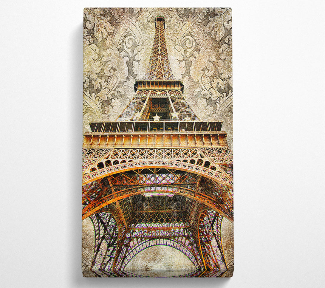  A Canvas Print of Eiffel Tower Retro 3 Canvas Print
