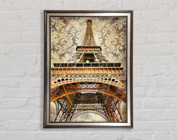 Eiffel Tower Retro 3 Framed Print