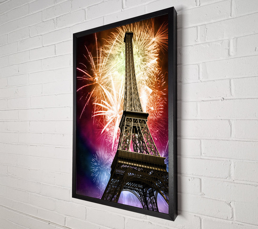  A Canvas Print of Eiffel Tower Fireworks 1 Canvas Print