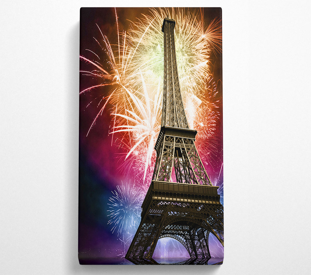 A Canvas Print of Eiffel Tower Fireworks 1 Canvas Print