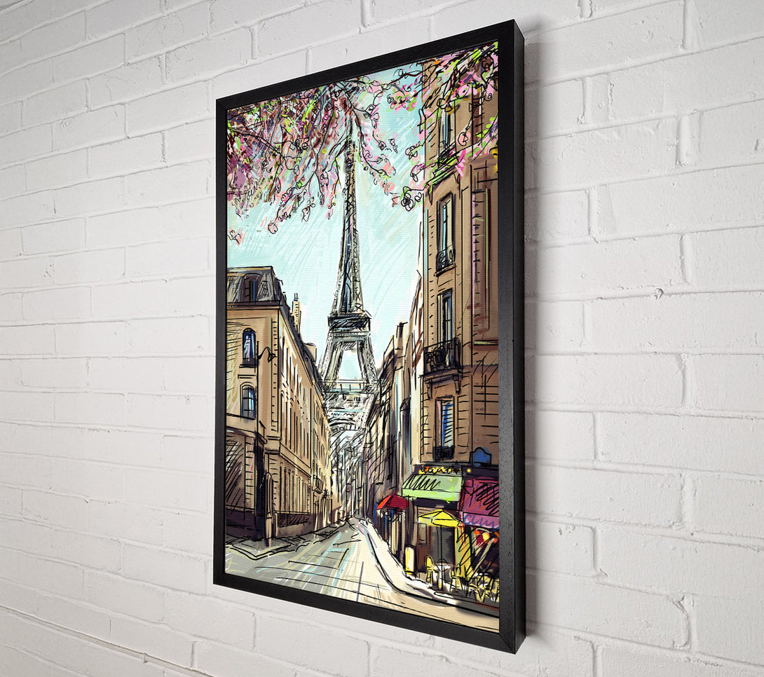  A Canvas Print of Eiffel Tower Streets 12 Canvas Print