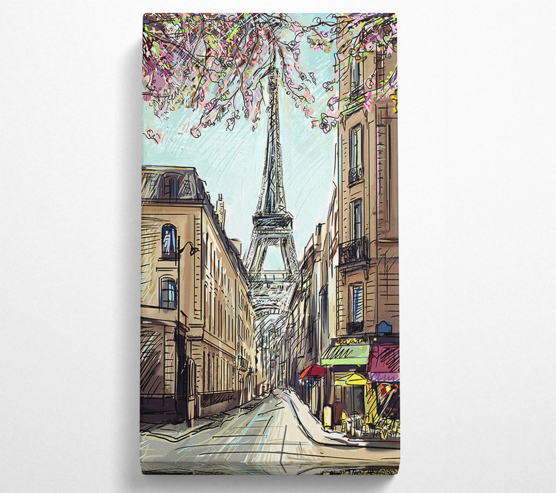  A Canvas Print of Eiffel Tower Streets 12 Canvas Print