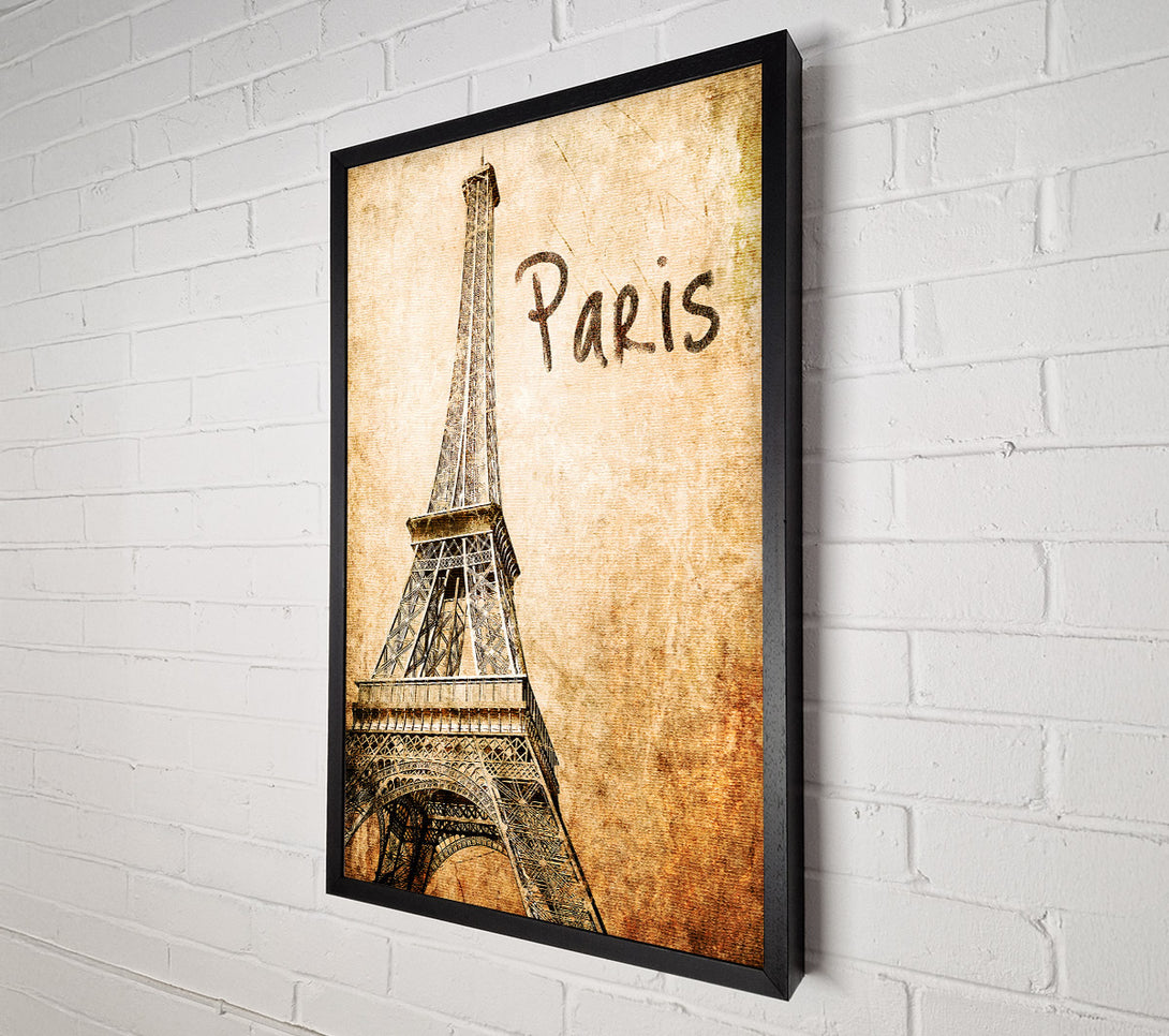  A Canvas Print of Eiffel Tower Retro 7 Canvas Art