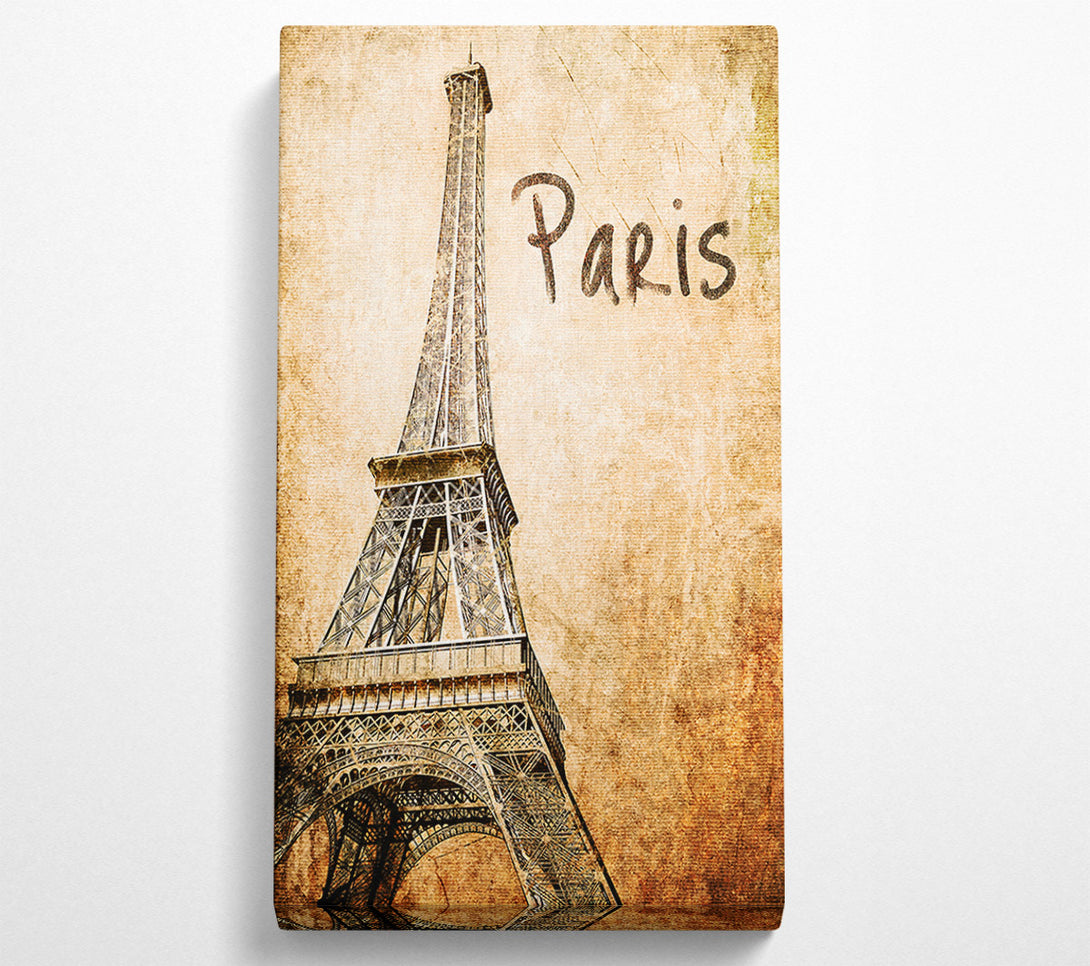  A Canvas Print of Eiffel Tower Retro 7 Canvas Art