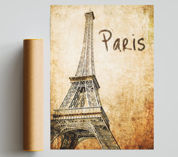 Eiffel Tower Retro 7 Poster