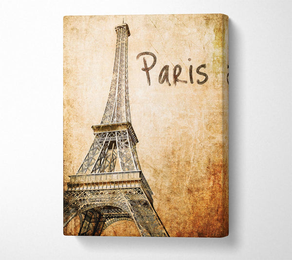  A Canvas Print of Eiffel Tower Retro 7 Canvas Art